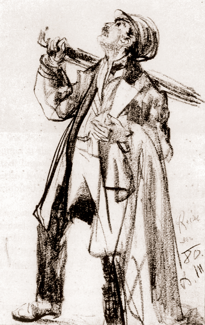  Adolpyh Von Menzel —— 向上望的旅行者